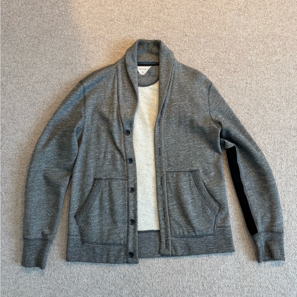 Rag&bone Grey cardigan with leather patches